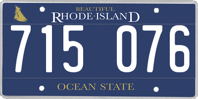 RI license plate 715076
