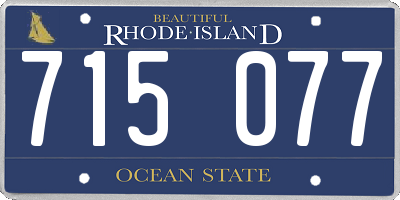 RI license plate 715077