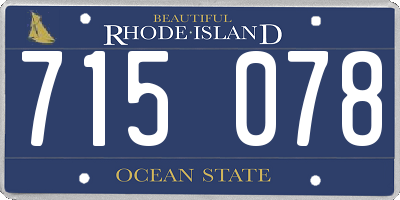 RI license plate 715078