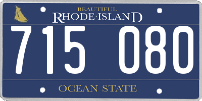 RI license plate 715080