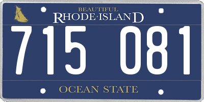 RI license plate 715081