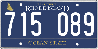 RI license plate 715089