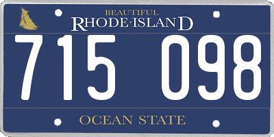 RI license plate 715098