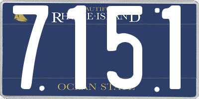 RI license plate 7151