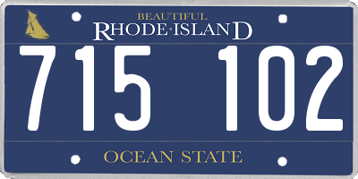 RI license plate 715102