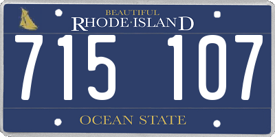 RI license plate 715107
