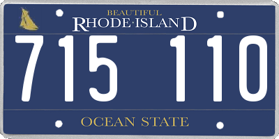 RI license plate 715110