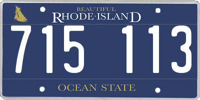 RI license plate 715113