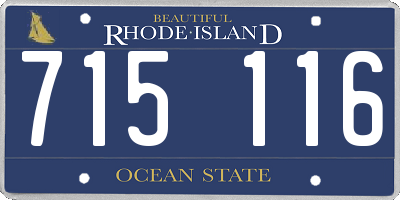 RI license plate 715116
