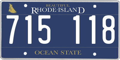 RI license plate 715118