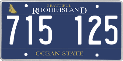 RI license plate 715125