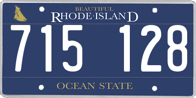 RI license plate 715128