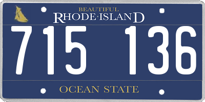 RI license plate 715136
