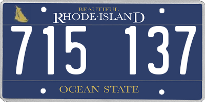 RI license plate 715137
