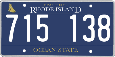 RI license plate 715138