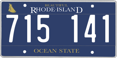 RI license plate 715141