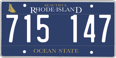 RI license plate 715147