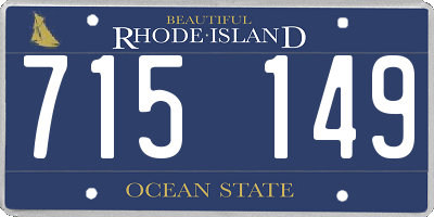 RI license plate 715149