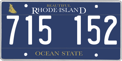 RI license plate 715152