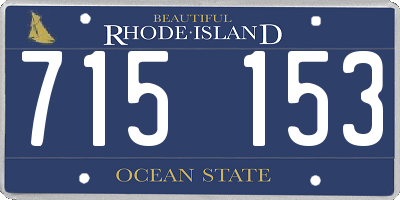 RI license plate 715153
