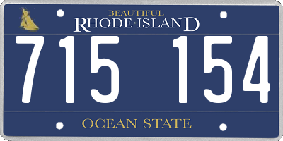 RI license plate 715154