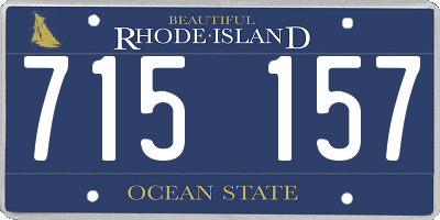 RI license plate 715157