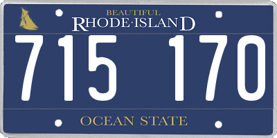 RI license plate 715170