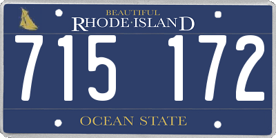 RI license plate 715172