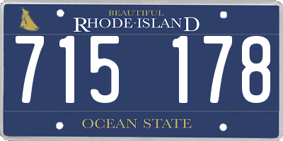 RI license plate 715178