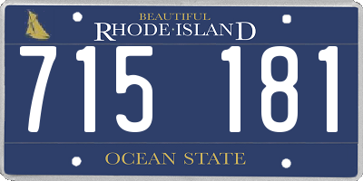 RI license plate 715181
