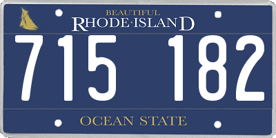 RI license plate 715182