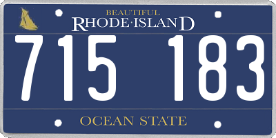 RI license plate 715183