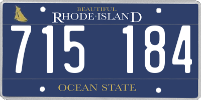 RI license plate 715184