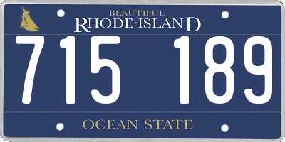 RI license plate 715189