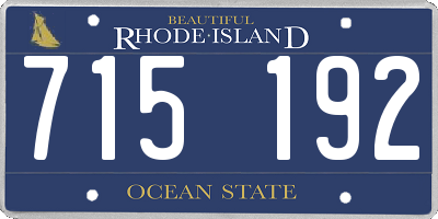 RI license plate 715192