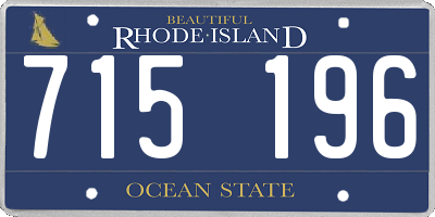 RI license plate 715196