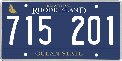 RI license plate 715201