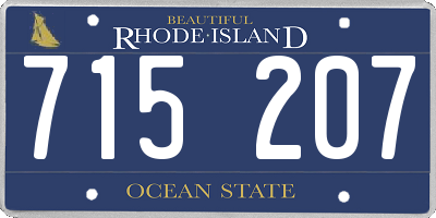 RI license plate 715207