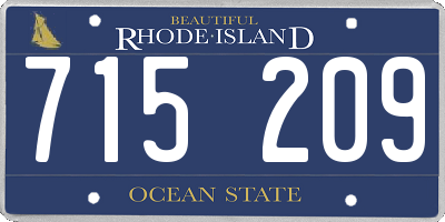 RI license plate 715209