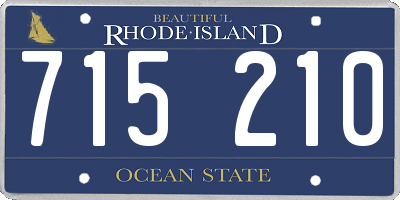 RI license plate 715210