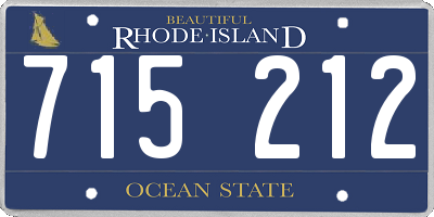 RI license plate 715212