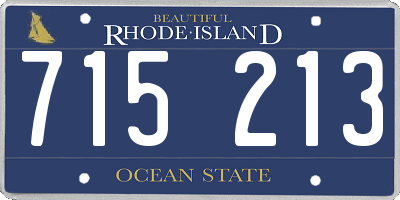 RI license plate 715213