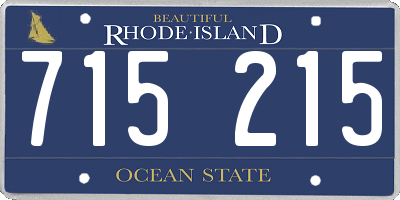 RI license plate 715215