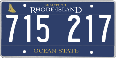 RI license plate 715217