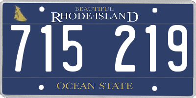 RI license plate 715219