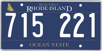 RI license plate 715221