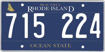 RI license plate 715224