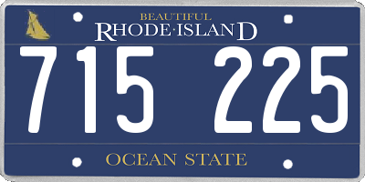 RI license plate 715225
