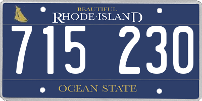 RI license plate 715230
