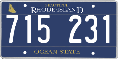 RI license plate 715231